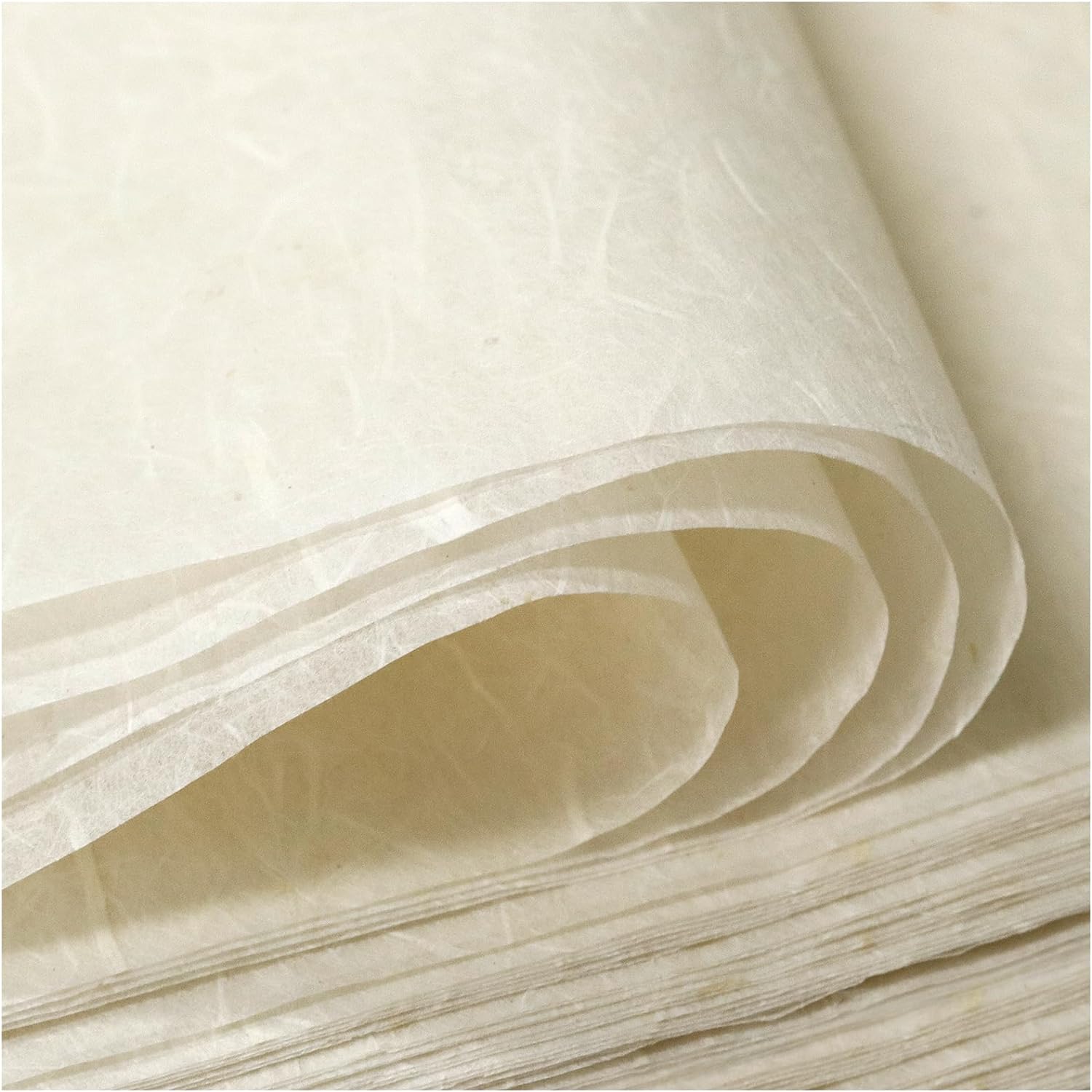 50/100 Sheets FIVEIZERO A4 Mulberry Paper Sheets Natural Fiber Rice Papers.8.3x11.7in Natural Decoupage Tissue Paper for Writing Painting. Decorative &Card Making Papers DIY Craft